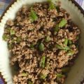 ｿﾝｼﾞｪ's cooksnap of when they made 大根の葉のひき肉おかか炒め.