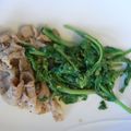 むしさ's cooksnap of when they made 菜の花と豚ばら肉のマスタード炒め.