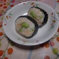 さとっち★'s cooksnap of when they made 鮭フレ×梅×枝豆のわさび風味のおにぎり.