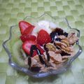 kemeta's cooksnap of when they made さくっとチョコフルーツヨーグルトパフェ❤.