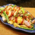 ちべターリー's cooksnap of when they made ウインナーとにんにくの芽のケチャップ炒め.
