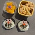まれ子's cooksnap of when they made ドラえもん＆のび太＆ミニドラ弁当.