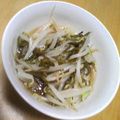 鬼嫁ちーちゃん's cooksnap of when they made カサ増し！？めかぶモヤシ☆.