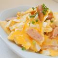 ななクレープ's cooksnap of when they made ｳｲﾝﾅｰと玉葱の卵とじ丼.