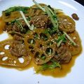 rukutasu's cooksnap of when they made 牛肉とレンコンの甘辛炒め～水菜入り.