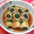 七色ワクチン's cooksnap of when they made ☆ほうれん草の油揚げ巻き♪で焼き浸し☆.