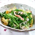 よっしー食堂's cooksnap of when they made 簡単☆水菜・かにかま・お揚げの煮びたし.