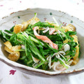 よっしー食堂's cooksnap of when they made 簡単☆水菜・かにかま・お揚げの煮びたし.