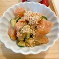 *けいこっこ*'s cooksnap of when they made アボカドとサーモンのユッケ風.