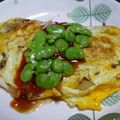 月見男子's cooksnap of when they made おふくろの味♪挽き肉と玉ねぎのオムレツ.