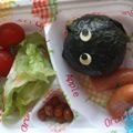 kajimomo's cooksnap of when they made まっくろくろすけのおにぎり　(キャラ弁).