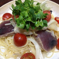 純之助's cooksnap of when they made 鰹と新タマネギの和風スパゲッティ.