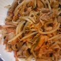 hinyako's cooksnap of when they made 簡単！節約！もやしで豚キムチ☆.