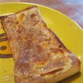 ★ひいらぎ★'s cooksnap of when they made 栗ジャム×スキムミルク×粉チーズトースト.