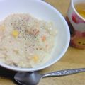 05410-n's cooksnap of when they made 簡単一人ランチに！チーズリゾット♡.