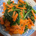 名津みかん's cooksnap of when they made 簡単副菜☆ほうれん草と人参のごま和え.