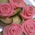 ＩＭＯみき's cooksnap of when they made 母の日娘が作ったバラかまぼこプレゼント.