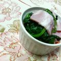 キョク's cooksnap of when they made アンチョビ、ベーコン、ほうれん草の油炒め.