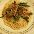 みみもぐら's cooksnap of when they made 桜エビとアスパラガスのペペロンチーノ.