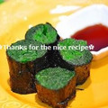 ruruchirin's cooksnap of when they made 手軽に一品☆ほうれん草の海苔巻き.