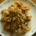 rei＊zaru's cooksnap of when they made 豚バラとちくわの卵とじ♪.