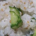 kusagoma's cooksnap of when they made パリパリ きゅうりのおにぎり.