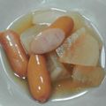 ととろ＆めい's cooksnap of when they made 大根とｼｬｳｴｯｾﾝの汁だく煮物☆.
