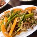 うに１１８'s cooksnap of when they made にんにくの芽と豚肉のオイスターソース炒め.
