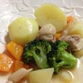 唯chan's cooksnap of when they made 鶏、新じゃが、ブロッコリーの旨塩煮.