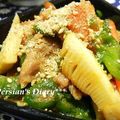 ＊ぺるしゃん＊'s cooksnap of when they made タケノコと野菜のコチュジャン炒め.