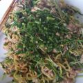 koober's cooksnap of when they made 味ぽんで♪豆苗と豚肉の焼きそば.