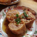 ++よつば++'s cooksnap of when they made 油揚げのくるくる巻き.