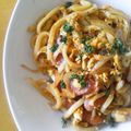 maro☆ちゃん's cooksnap of when they made ニラ玉焼きうどん.
