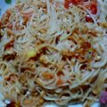 安沙奈's cooksnap of when they made トマトと卵とそうめんのチャンプルー.
