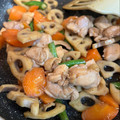 ナナ0707's cooksnap of when they made 鶏もも肉とれんこんと人参の炒め物.