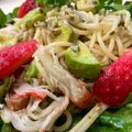 チビクウ's cooksnap of when they made アボカドとバジルソースで冷製パスタ.