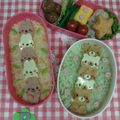 Rika5☆'s cooksnap of when they made ドミノ倒しDEクマさん弁当☆.