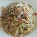 サーフブレイド's cooksnap of when they made たけのことハムのそうめんチャンプルー.