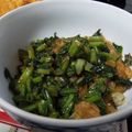 いしとん's cooksnap of when they made てんかすで！！かぶの葉っぱの炒め物.