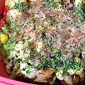 れ～お's cooksnap of when they made シリコンスチーマーでお好み焼き.