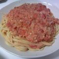 たまごメン's cooksnap of when they made カニ缶で！カニのトマトクリームスパ.