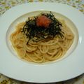 まぁーあ's cooksnap of when they made 半熟たらこパスタ、材料４つ♪.