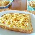 こうまさmam's cooksnap of when they made スイチリマヨトースト　◎コーン＆ねぎ◎.