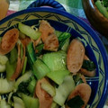 miwacomoko's cooksnap of when they made 超簡単！小松菜と魚肉ソーセージの炒め物.