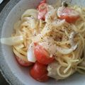 riena26's cooksnap of when they made 新玉ねぎとトマトの新カルボナーラ.