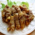 月見なっとう's cooksnap of when they made 高野豆腐の肉巻き.
