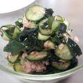 uououuuo's cooksnap of when they made きゅうりわかめシーチキン.