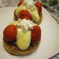 くまのブーフ's cooksnap of when they made 苺のチーズカスタードパイ♡.