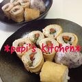 papikun's cooksnap of when they made お稲荷さん☆ロール☆.