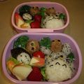 Y-PAFU's cooksnap of when they made キャラ弁 ★ひじきでトトロおにぎり.